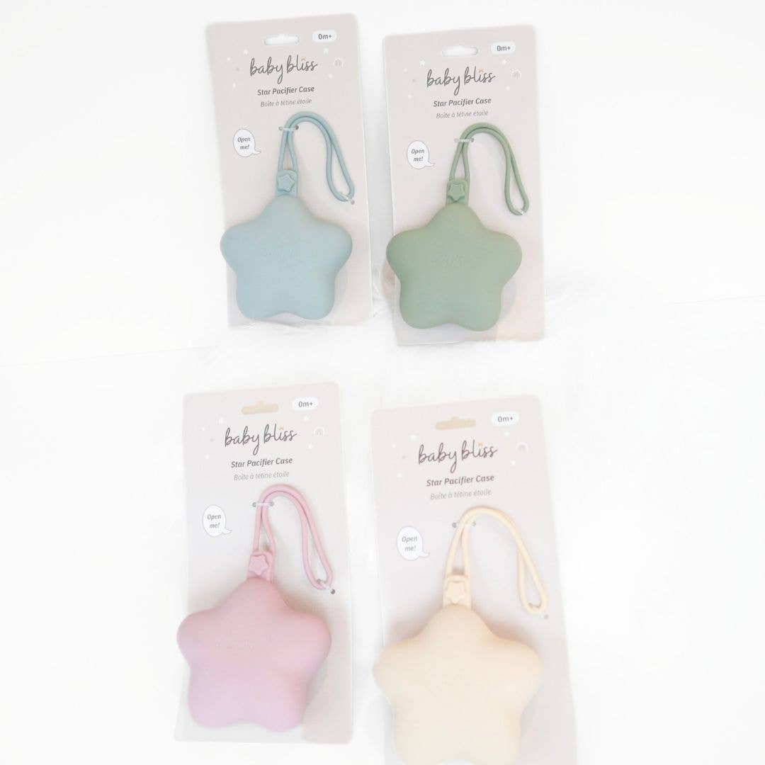 Star Pacifier Holder Case - Dusty Teal