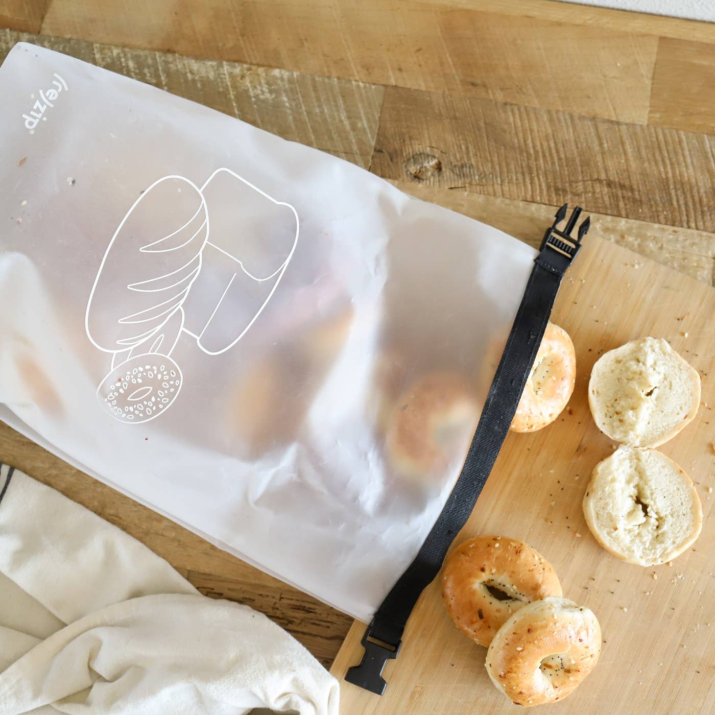 Reusable Roll Top Bread & Bagel Bag