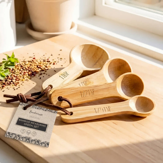 Bamboo Teaspoon Measuring Set