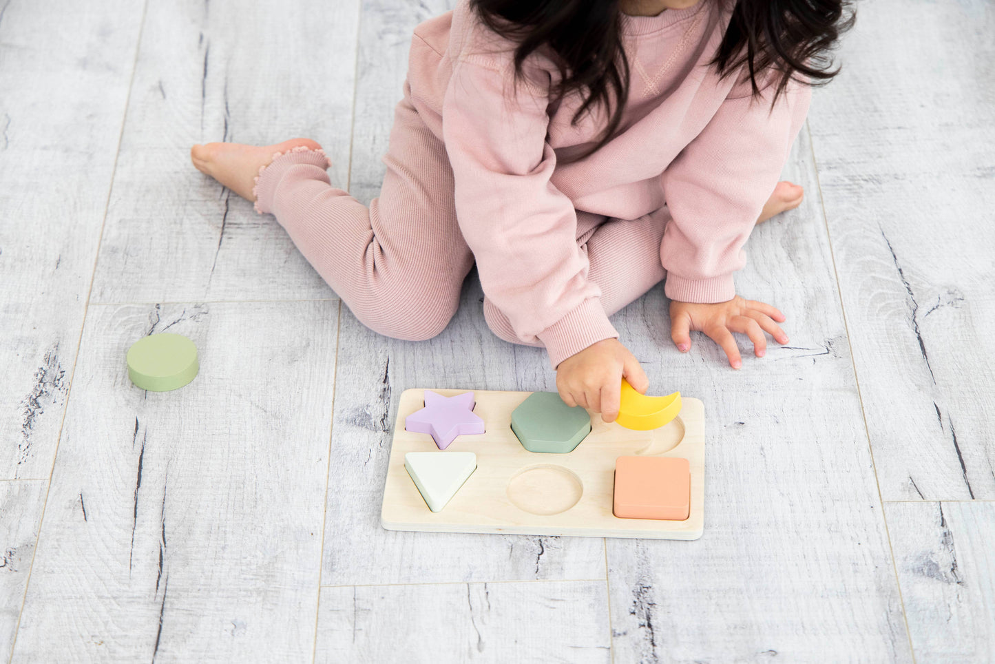 Pearhead - Wooden Shapes Puzzle, Developmental Learning Toy