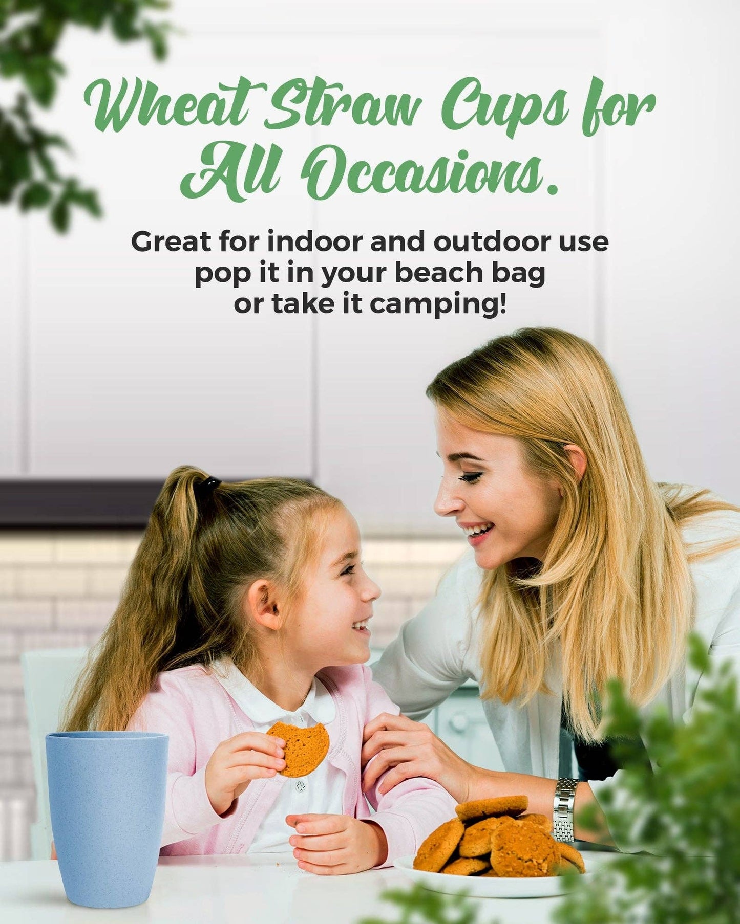 Greendish - Eco-Friendly Wheat Straw Drinking Cups Sets Lightweight