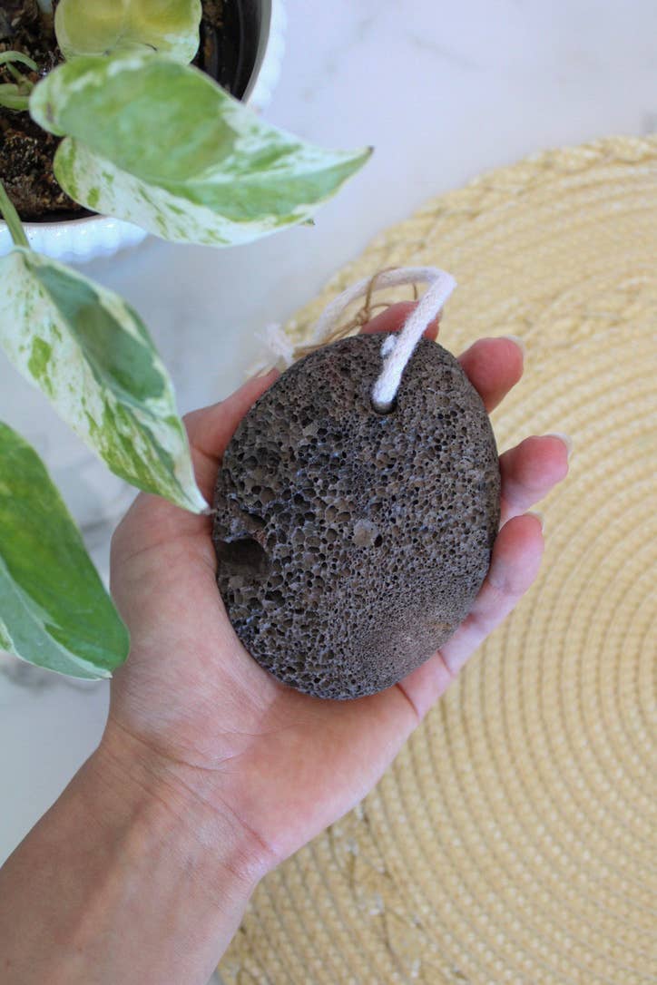 Lava Pumice Stone with Cotton Hanging Loop