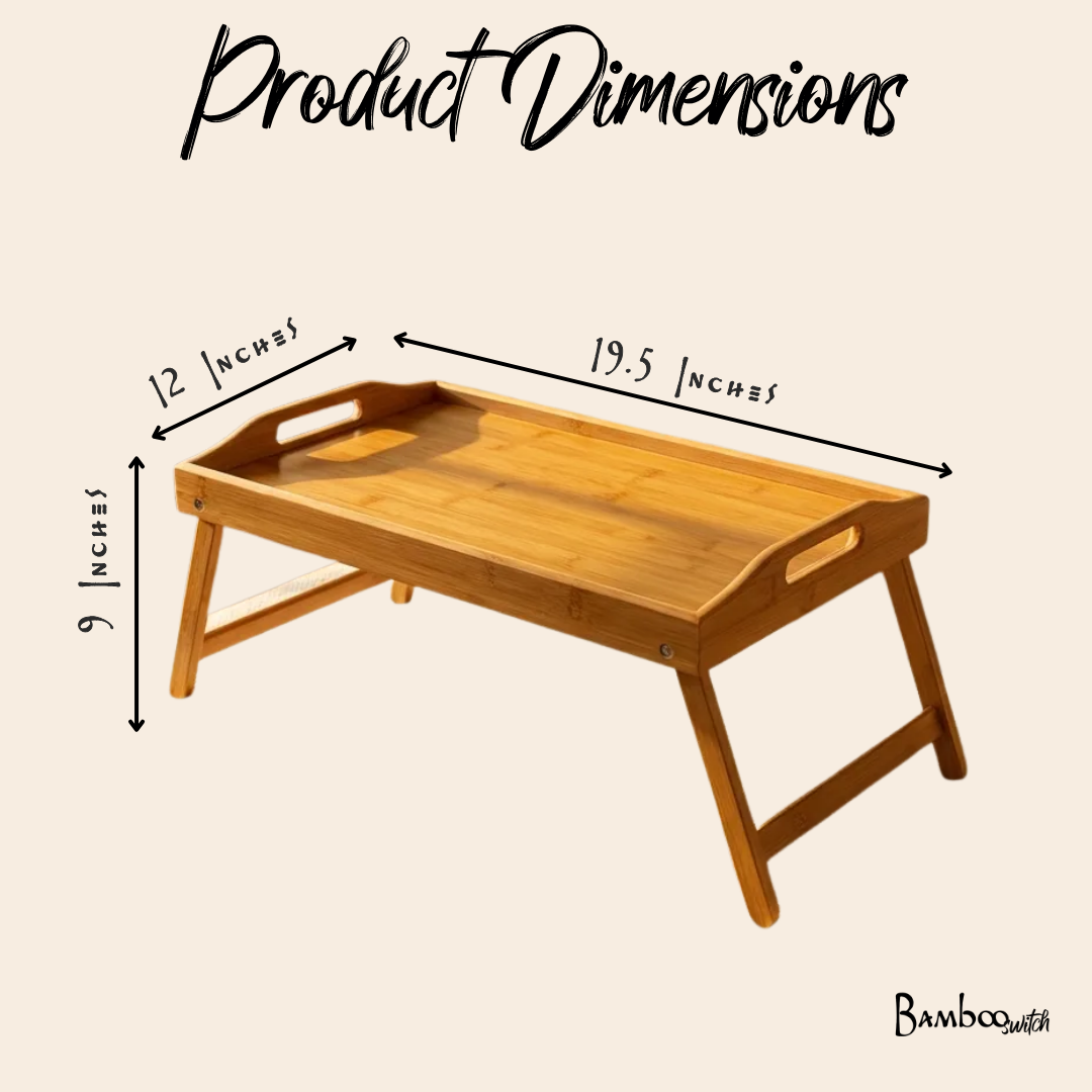 Collapsible Bamboo Breakfast Bed Tray