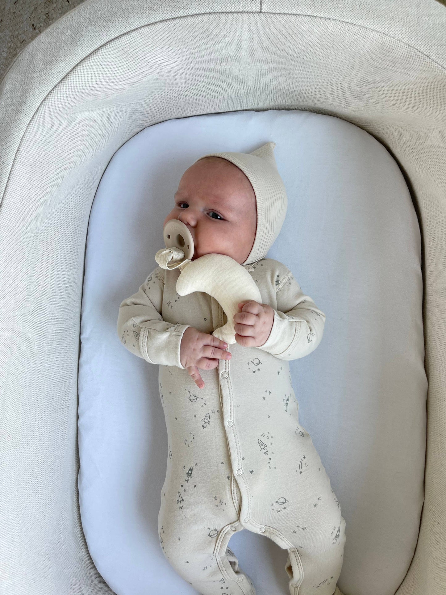 Ali+Oli - Pacifier Set Round (Oat & Coco)