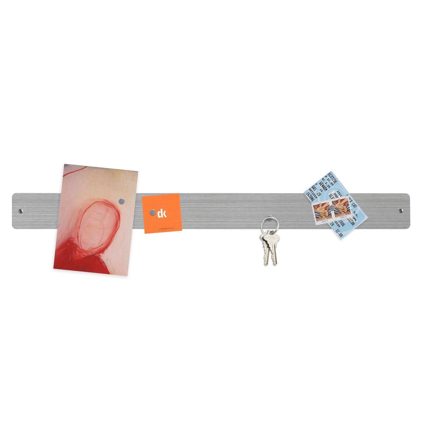 Large magnetic strip bulletin board