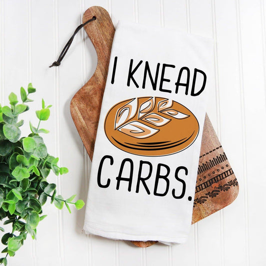 Love You a Latte Shop - I Knead Carbs Bread Kitchen Towel