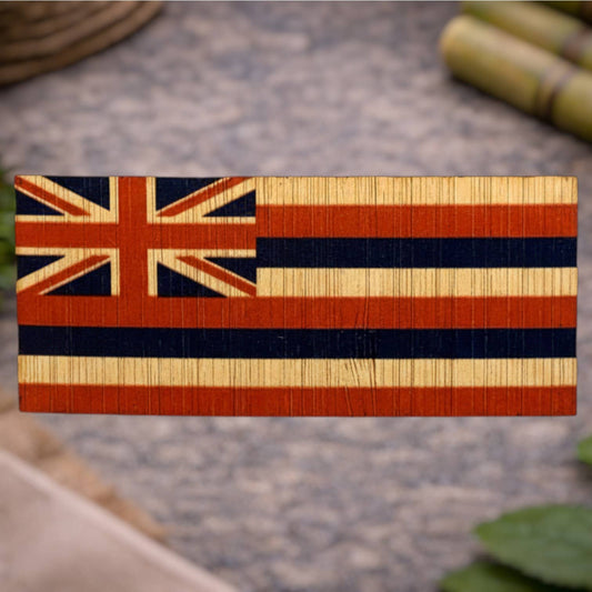 Bamboo Wood Stickers - Hawaiian Flag