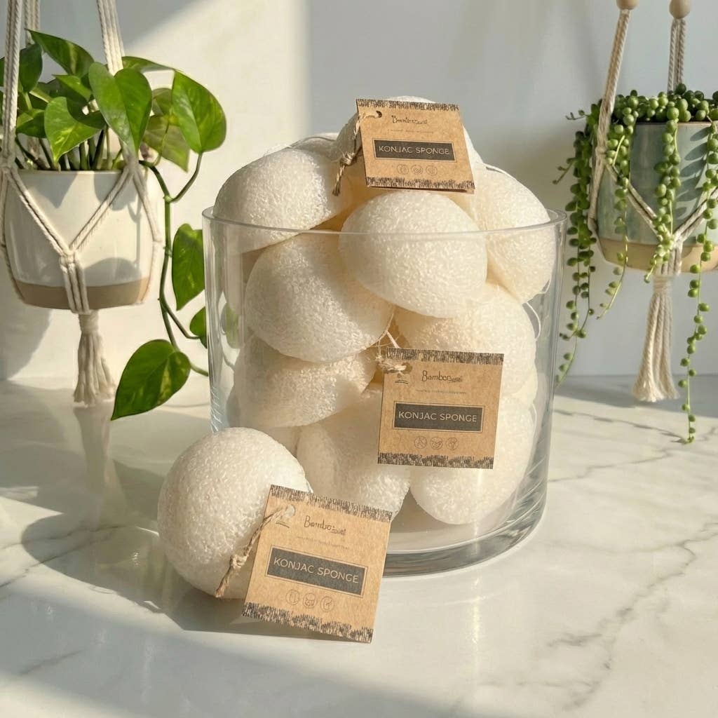 Natural Konjac Facial Cleansing Sponge | Earth Day Best