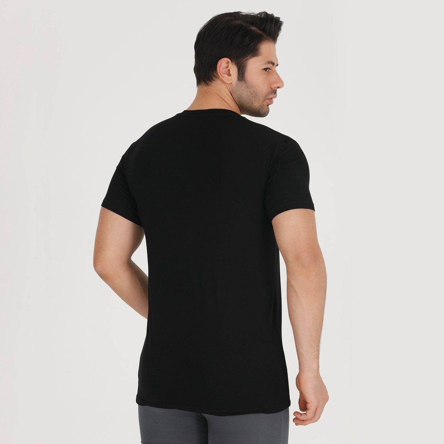 Bambooven - Bambooven Men’s V-Neck T-Shirt – Premium Bamboo, Super Soft, Breathable, Classic V-Neck, Modern Fitted T-Shirt, Men’s Undershirt - Mixed Color(3 Pack)