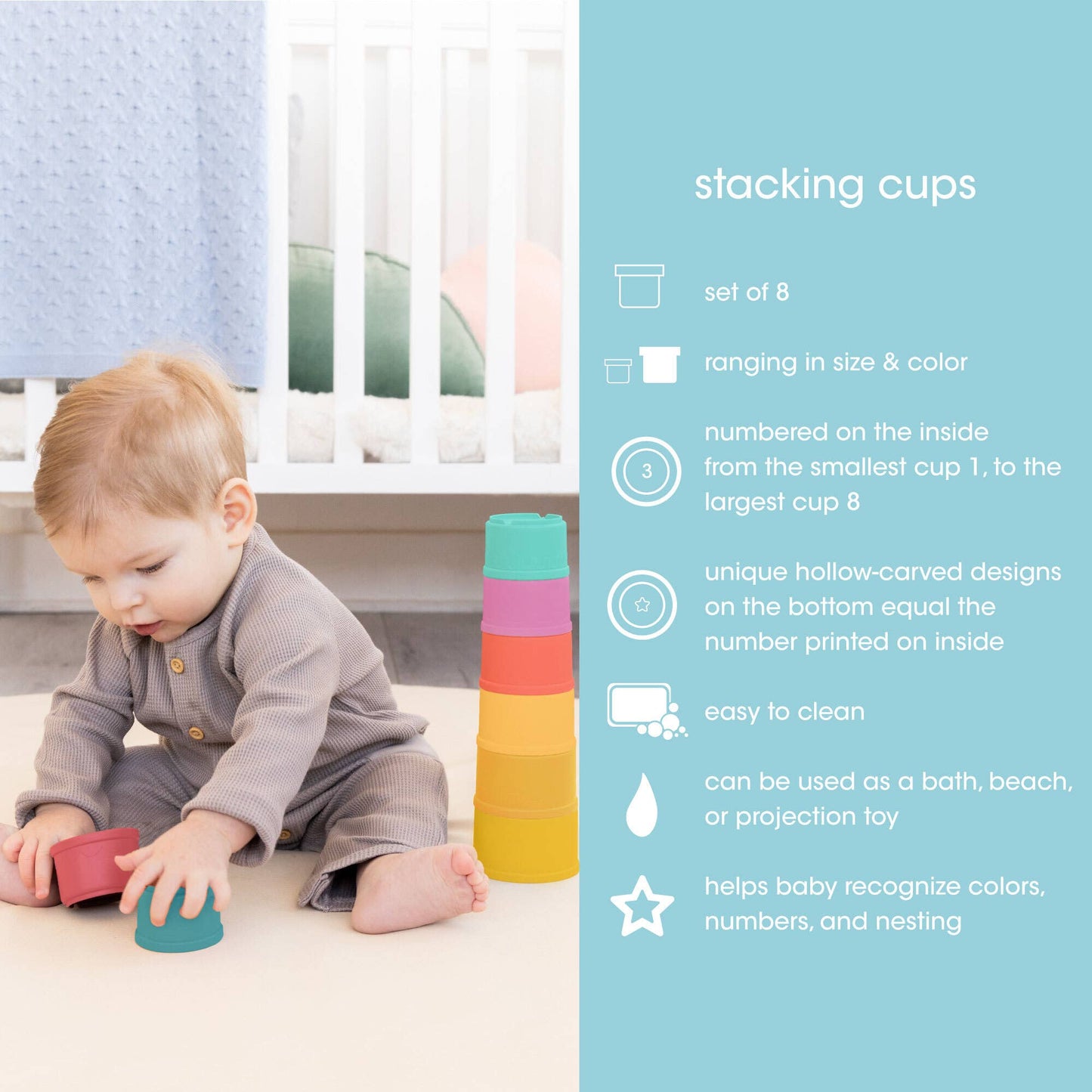 Pearhead - 6-12 Months Learning Kit, Montessori Developmental Toys