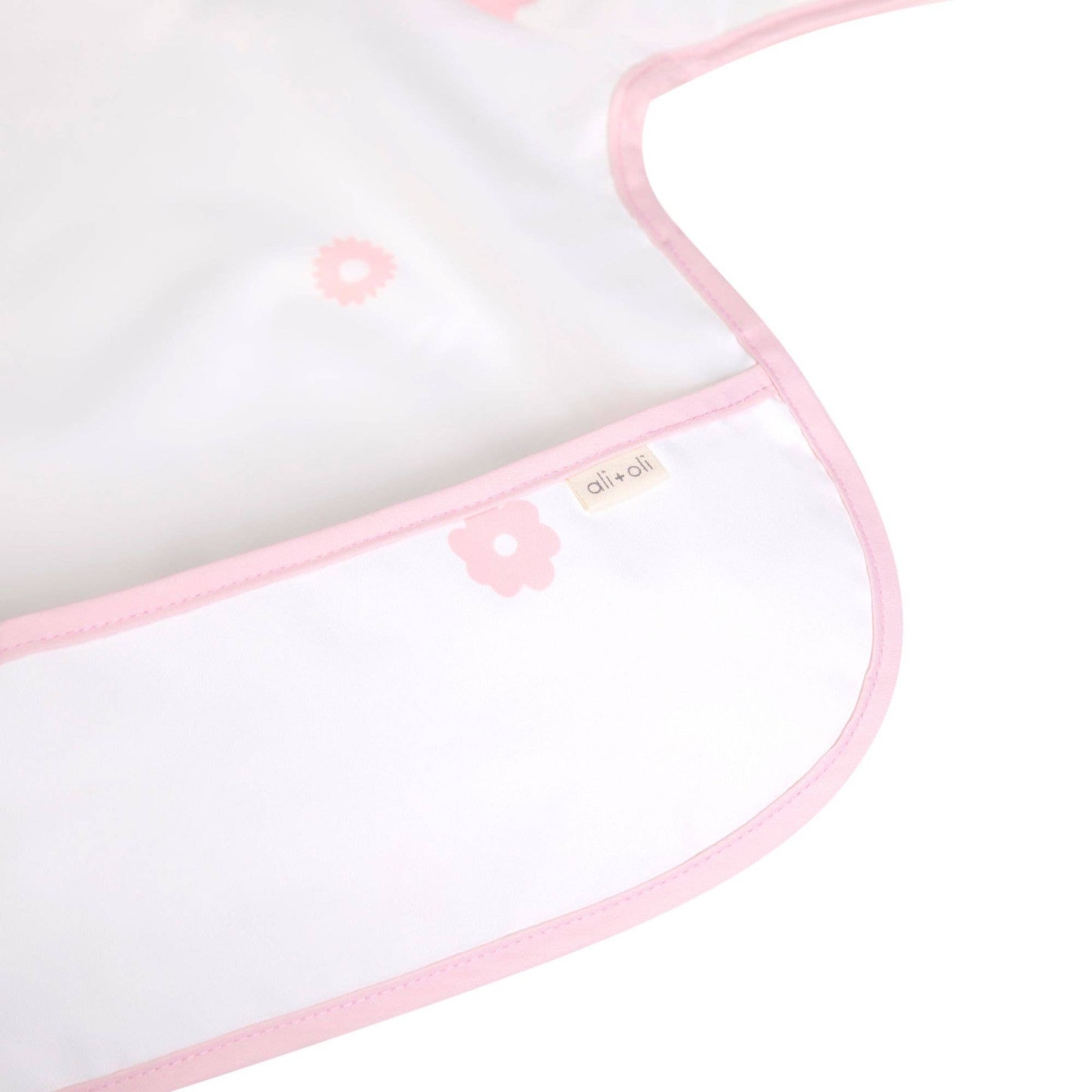 Ali+Oli - Smock Bib for Baby & Toddler Long Sleeve (Pink Flowers)