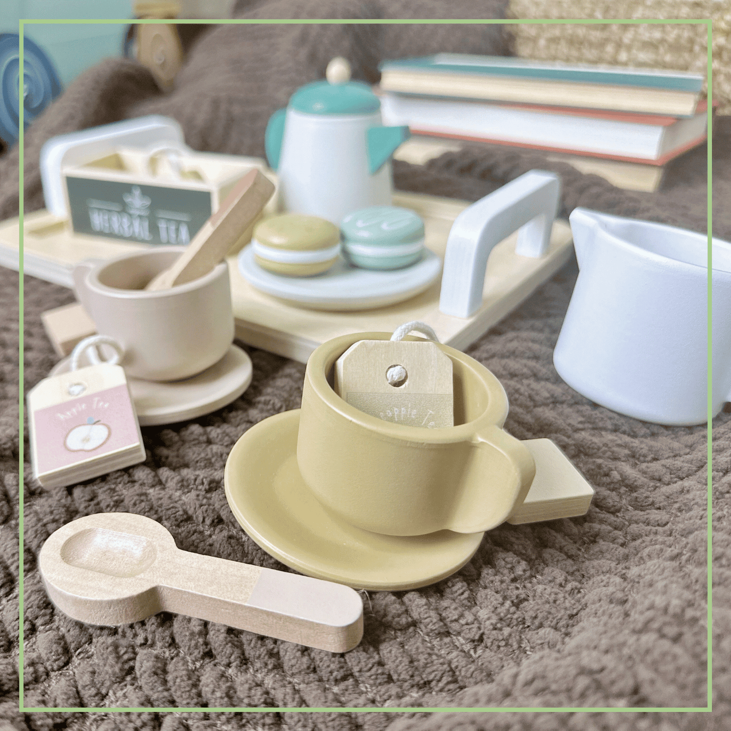 Wooden Tea Party Set  Pretend Play Tea Set Ages 3+