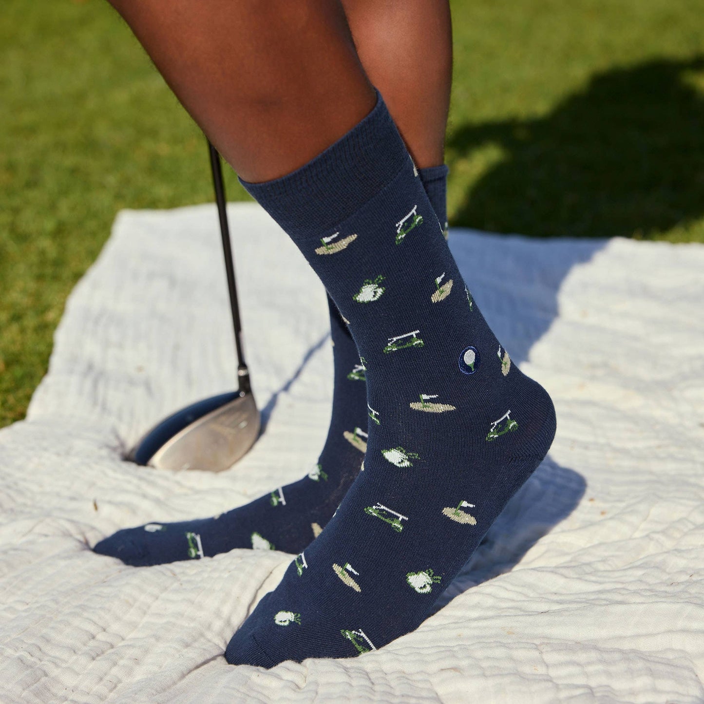 Conscious Step - Socks that Support Youth Sports | Navy Golf
