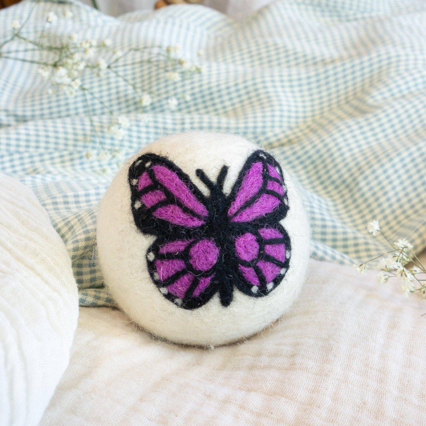 Friendsheep - Monarch Butterfly  Eco Wool Dryer Ball Set of 3 - Moon