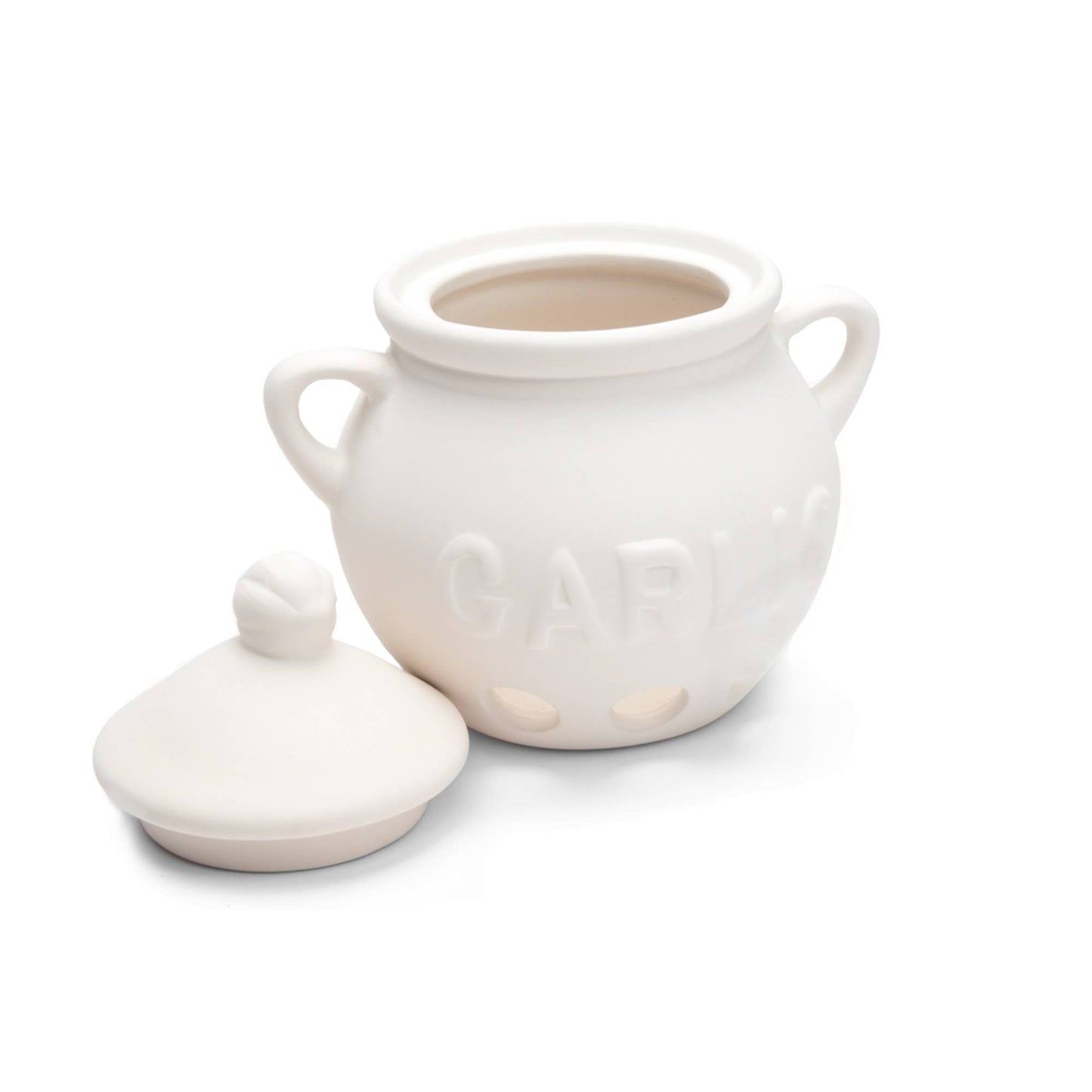 Fox Run Brands - Fox Run Ceramic Garlic Keeper, White, 5.75" x 5.25" x 5.5"