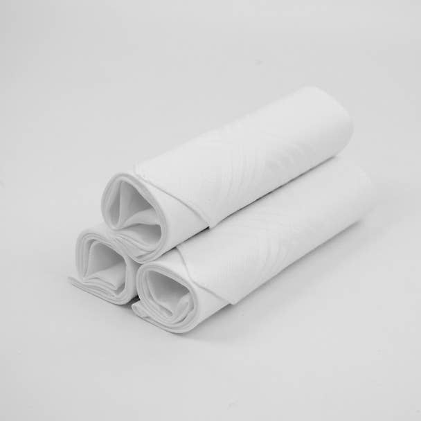 Boxed Men's Cotton Plain Handkerchiefs 3pcs Set