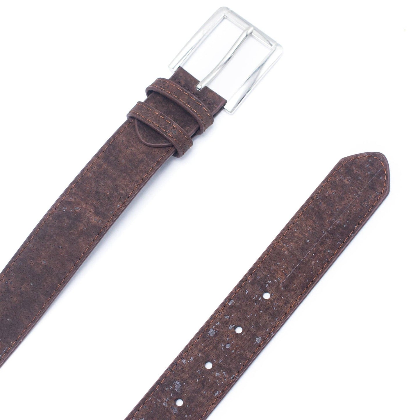 Brown Cork men belt vegan belt mens natural leather belt L-853-B