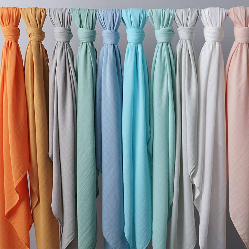 Ali+Oli - Bamboo Muslin Swaddle Blanket (Pure White)
