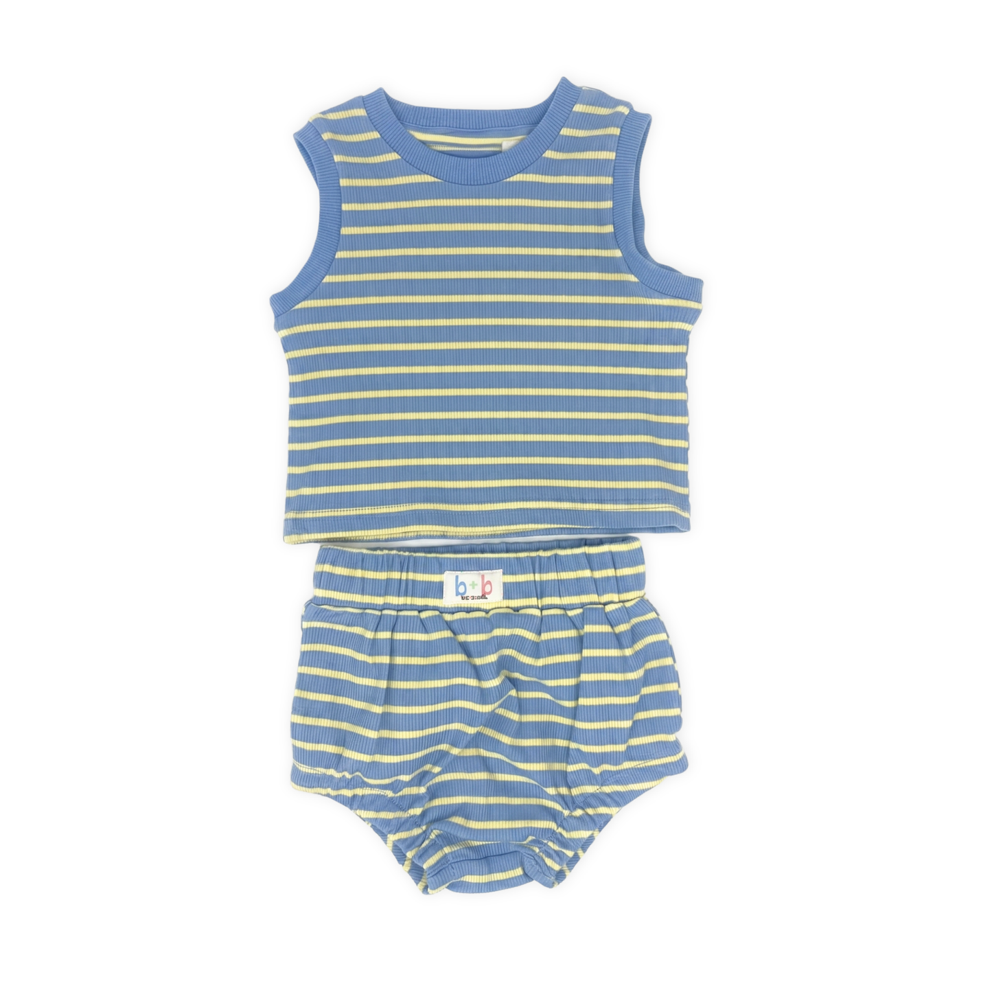 Striped Ribbed Organic Cotton Baby Set