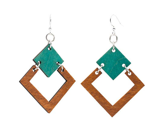 Green Tree Jewelry - Irel Square Earrings