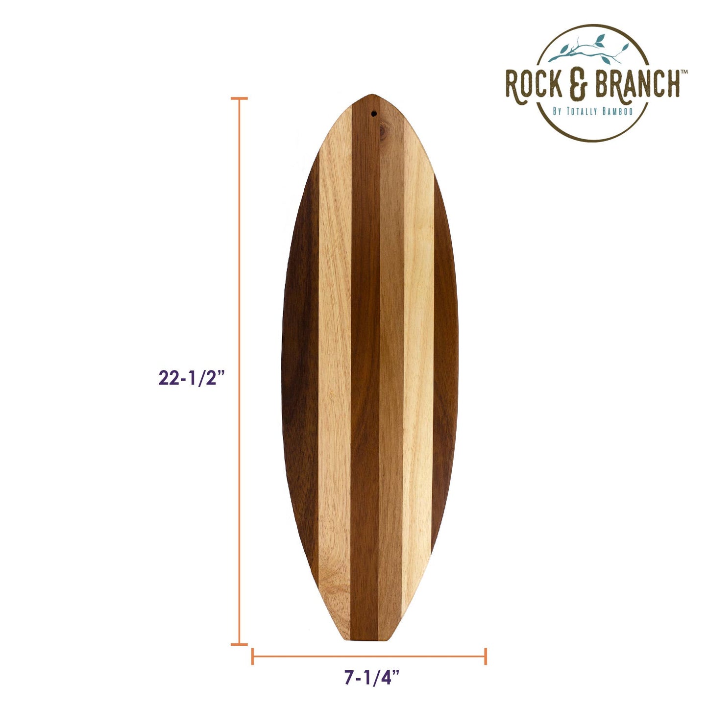 Totally Bamboo - Rock & Branch® Shiplap Series Surfboard Serving Board