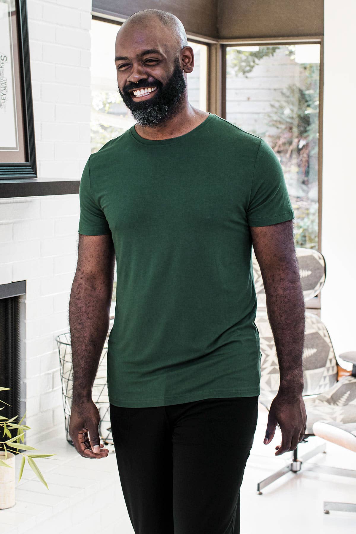 YALA - MEN'S NATHAN SHORT SLEEVE BAMBOO CREW TEE SHIRT
