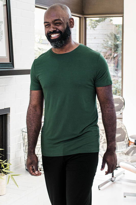 YALA - MEN'S NATHAN SHORT SLEEVE BAMBOO CREW TEE SHIRT