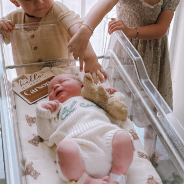 Ali+Oli - Bamboo Muslin Swaddle Baby Blanket (Teddy Bear)