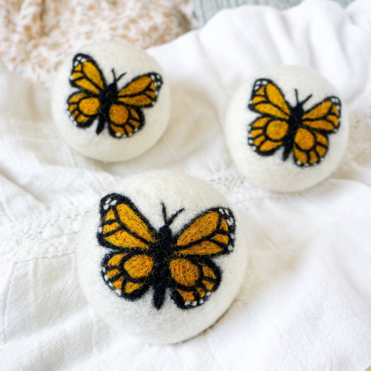 Friendsheep - Monarch Butterfly Eco Wool Dryer Balls