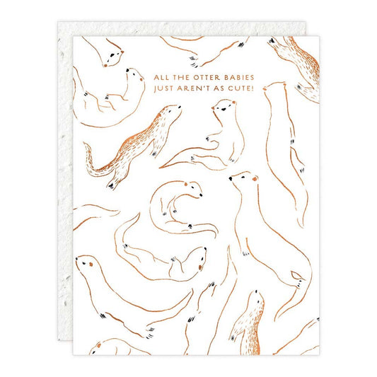 Otters - Baby Card