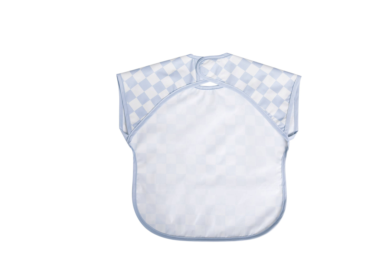 Ali+Oli - Smock Bib for Baby & Toddler Short Sleeve (Blue Checkers)