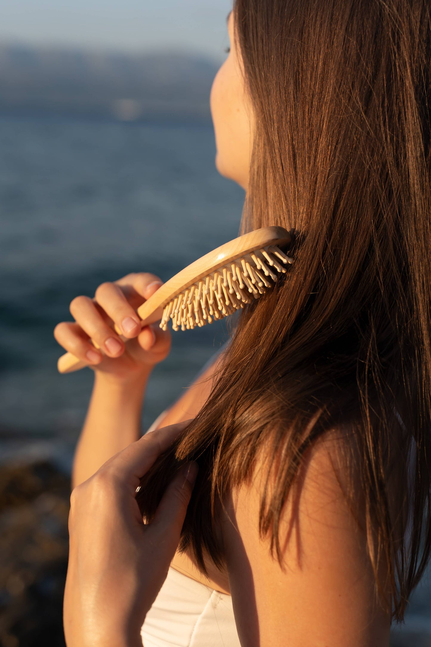 Croll & Denecke - Birch Wood Hairbrush – Vegan, Wooden Pins on Rubber