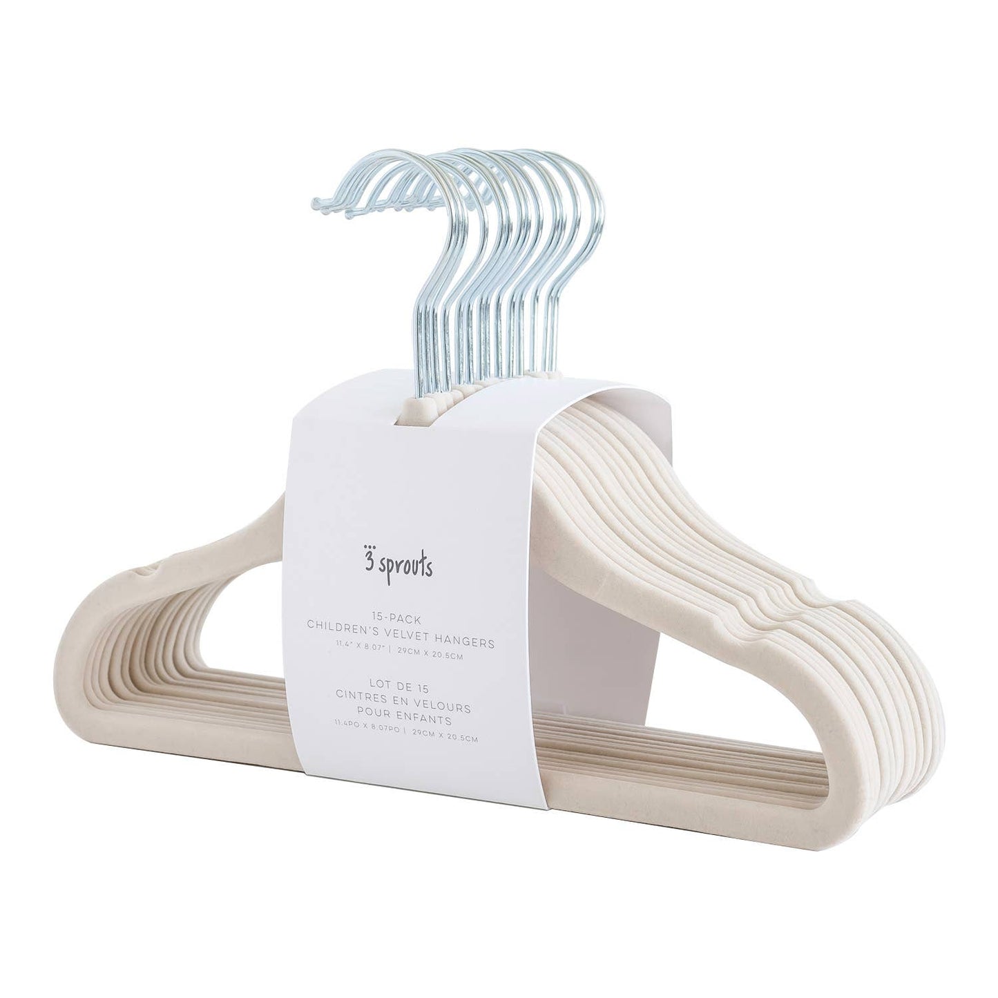 3 Sprouts - Kids & Baby Velvet Hangers (2 Packs of 15)