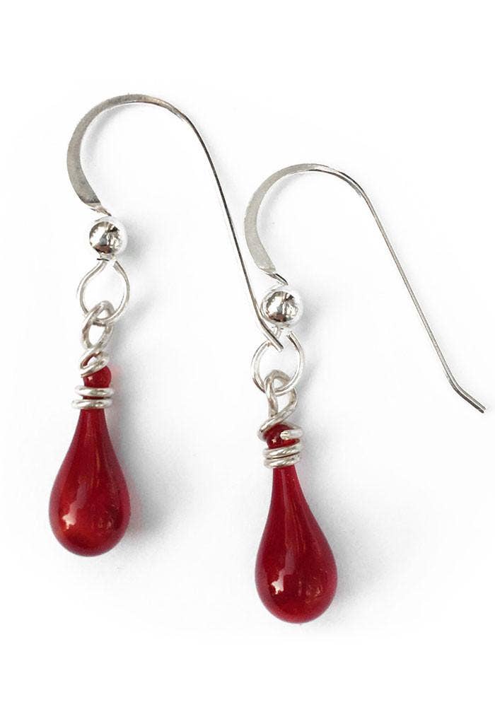 Sundrop Jewelry - Demi Glass Teardrop Earrings, Tiny and Colorful
