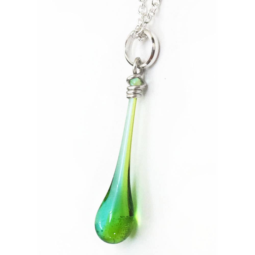 Sundrop Jewelry - Maressa Glass Teardrop Pendant Necklace