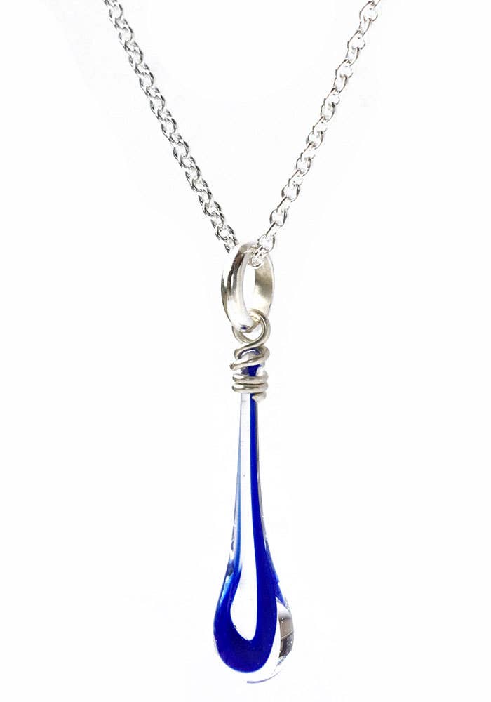 Sundrop Jewelry - Maressa Glass Teardrop Pendant Necklace