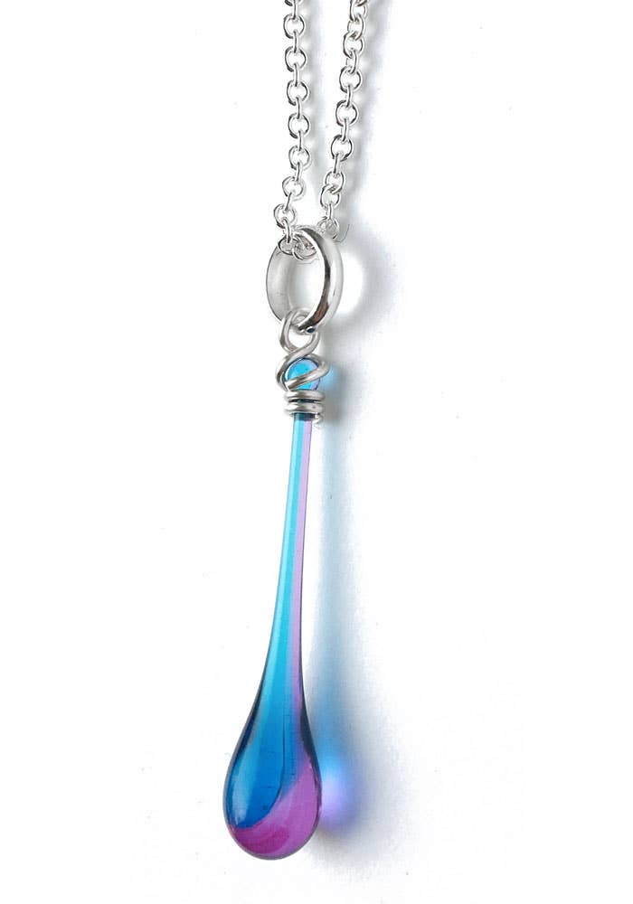 Sundrop Jewelry - Maressa Glass Teardrop Pendant Necklace