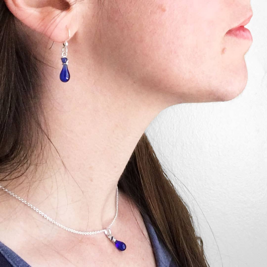 Sundrop Jewelry - Demi Glass Teardrop Earrings, Tiny and Colorful