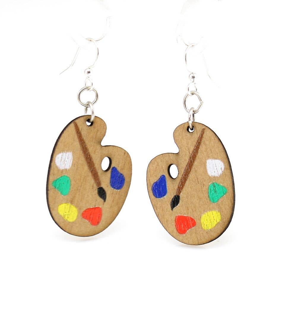 Green Tree Jewelry - Painter Palette Earrings