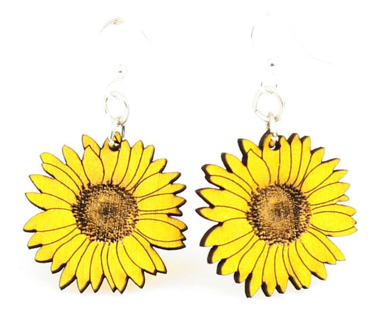 Green Tree Jewelry - Detailed Sunflower Earrings
