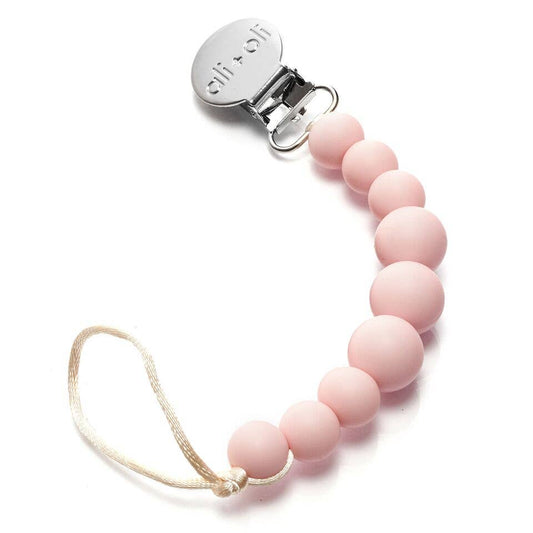 Ali+Oli - Ali+Oli Silicone Pacifier Clip (Pink)