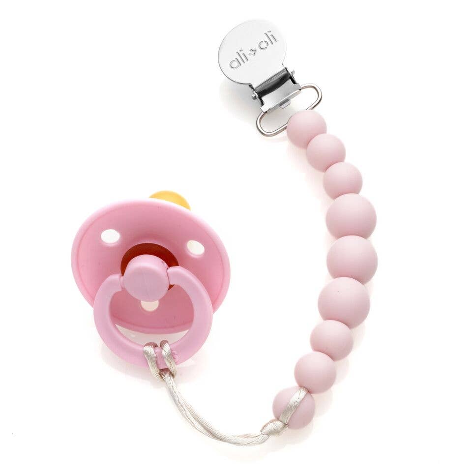 Ali+Oli - Ali+Oli Silicone Pacifier Clip (Pink)
