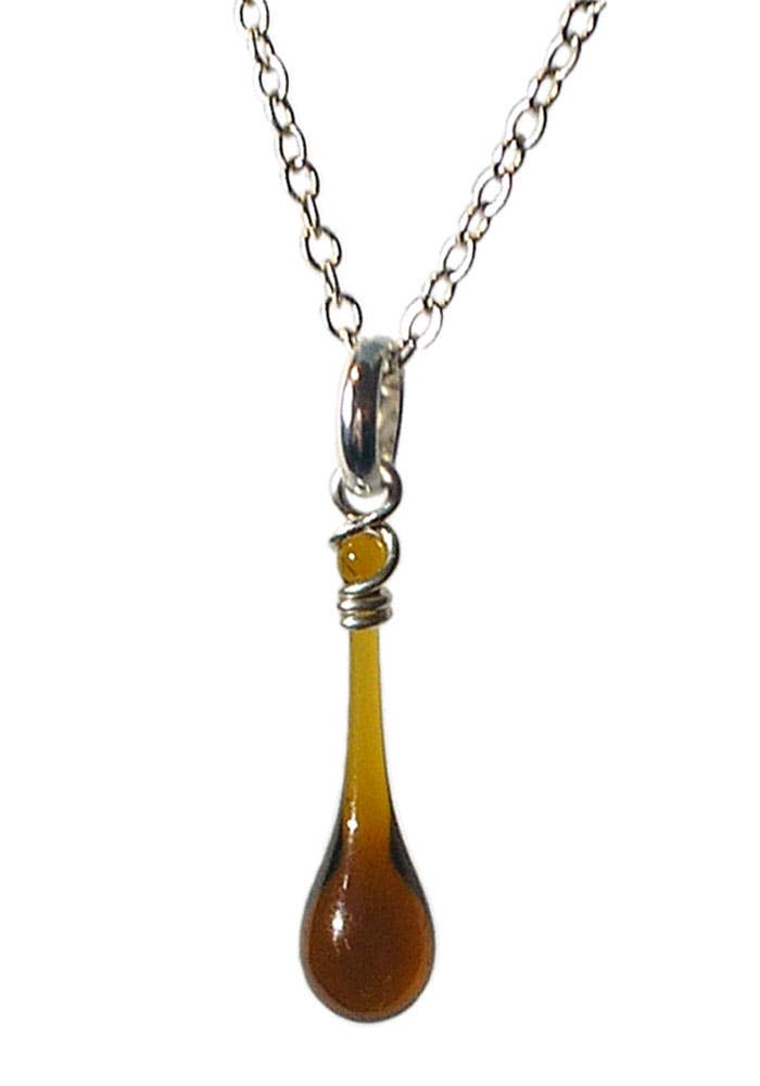 Sundrop Jewelry - Maressa Glass Teardrop Pendant Necklace