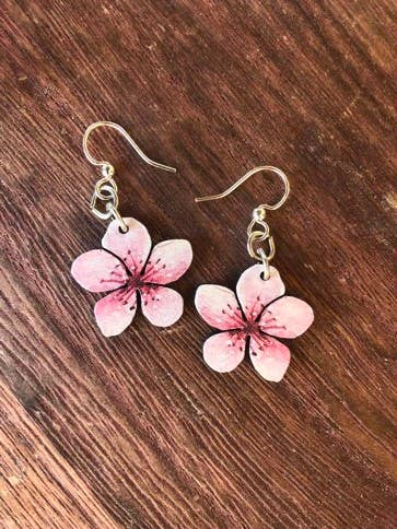 Green Tree Jewelry - Cherry Blossoms Earrings