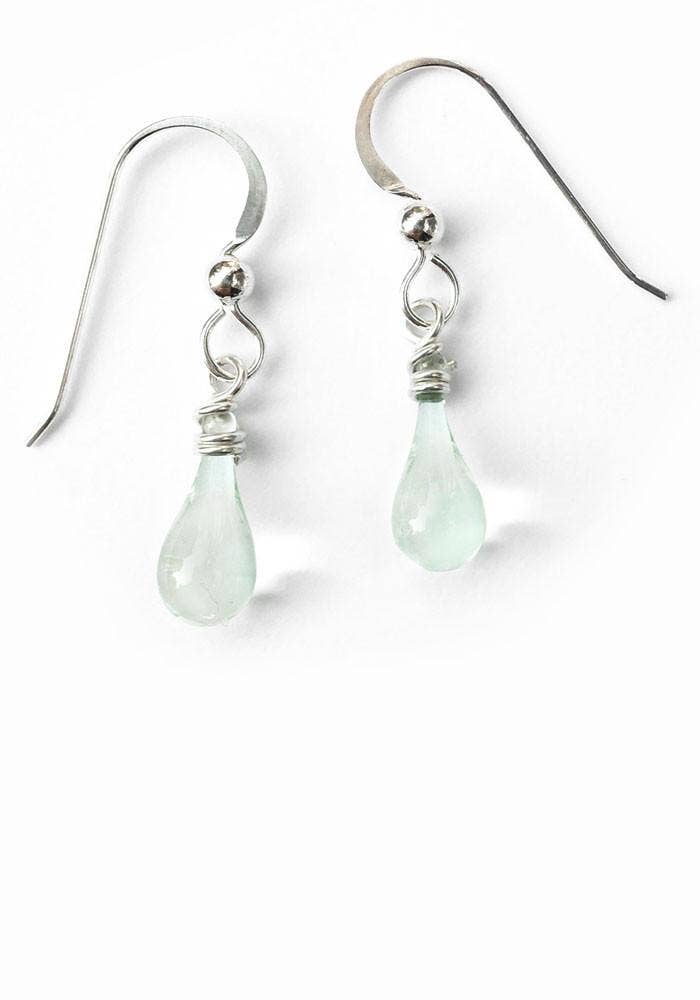Sundrop Jewelry - Demi Glass Teardrop Earrings, Tiny and Colorful