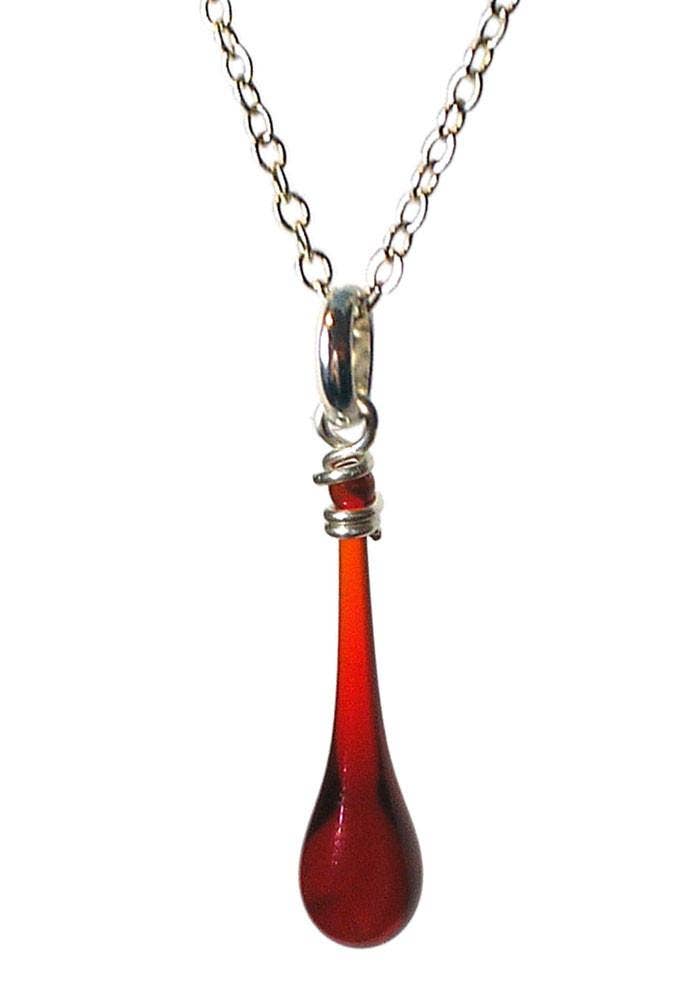 Sundrop Jewelry - Maressa Glass Teardrop Pendant Necklace