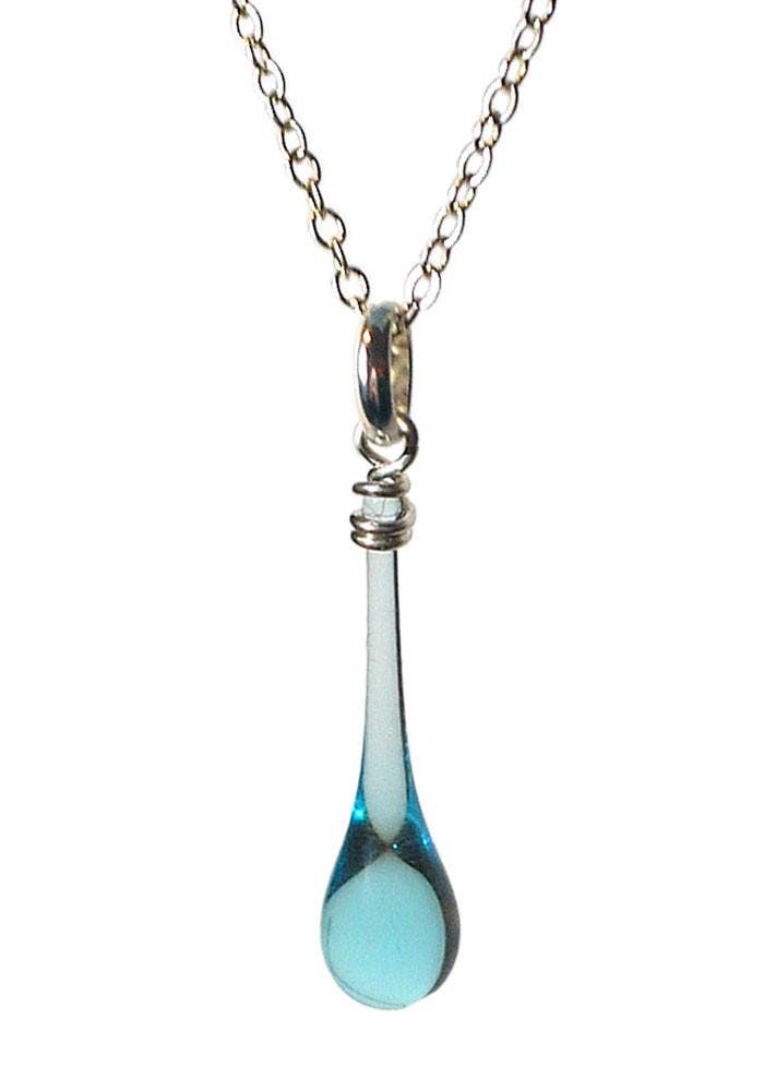 Sundrop Jewelry - Maressa Glass Teardrop Pendant Necklace