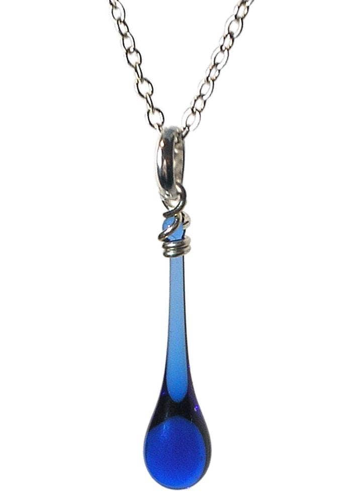 Sundrop Jewelry - Maressa Glass Teardrop Pendant Necklace