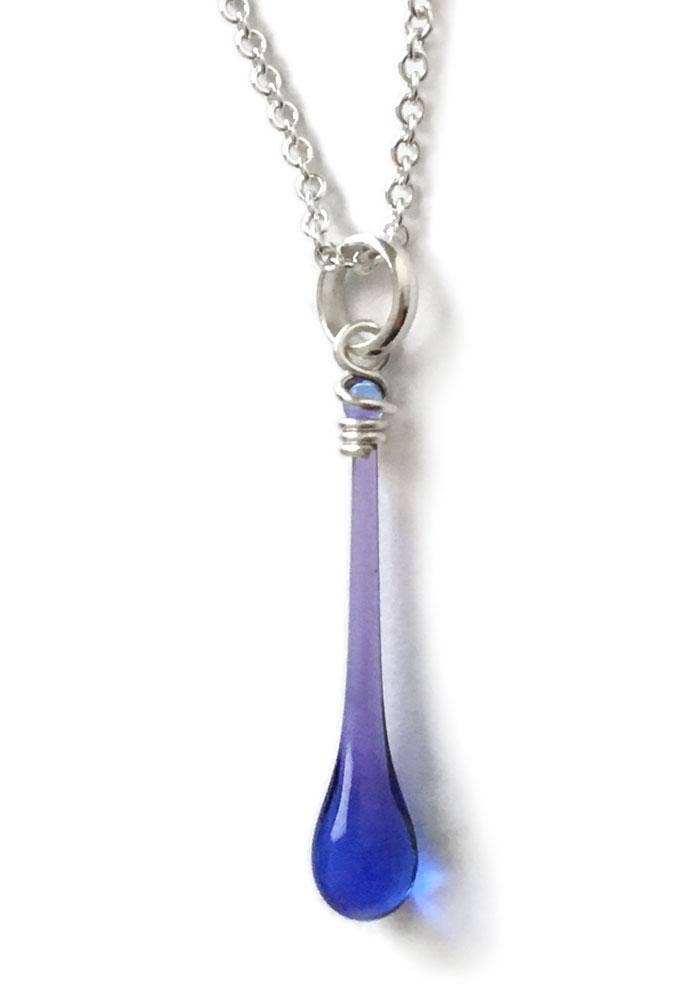 Sundrop Jewelry - Maressa Glass Teardrop Pendant Necklace