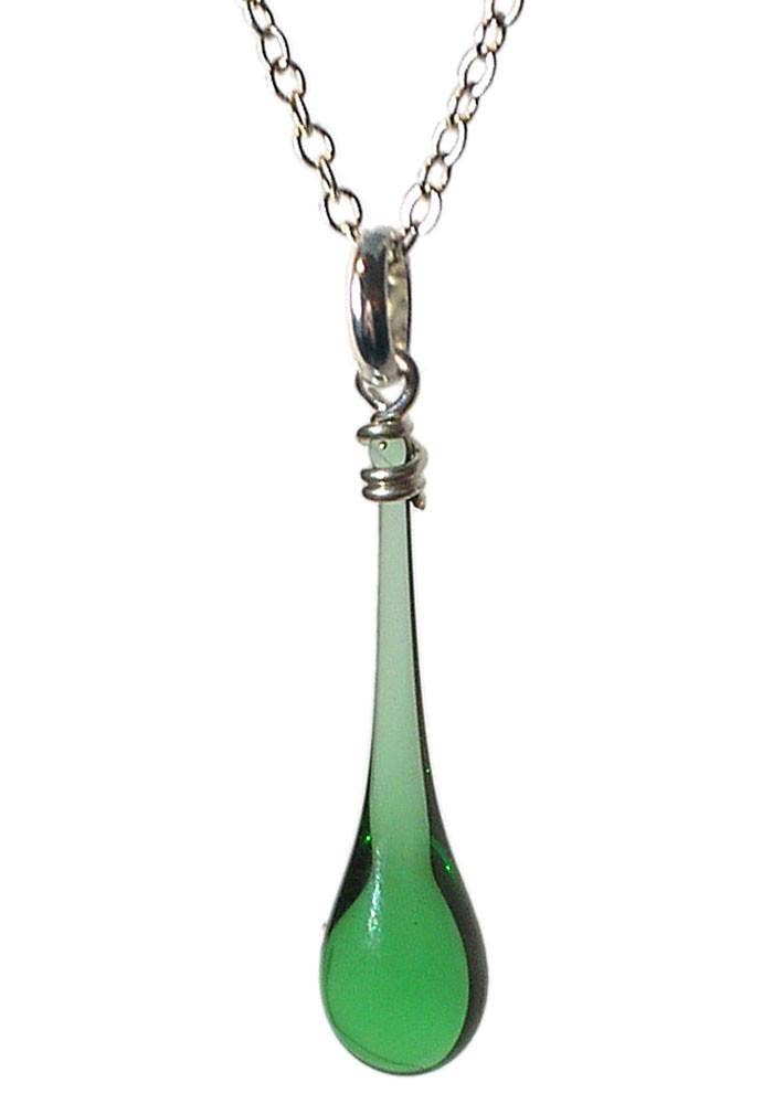Sundrop Jewelry - Maressa Glass Teardrop Pendant Necklace